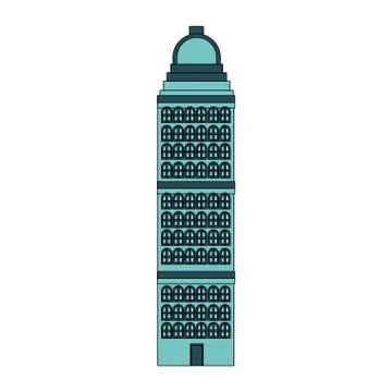 Isolated building tower design Ilustración de archivo