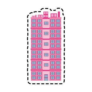 Isolated building tower design Ilustración de archivo