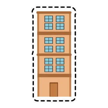 Isolated building tower design Ilustración de archivo