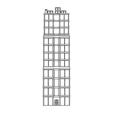 Isolated building tower design Ilustración de archivo
