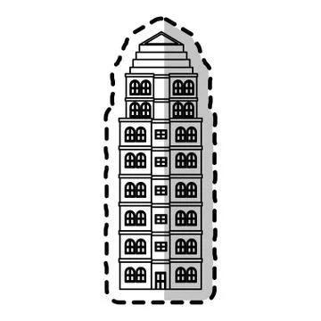 Isolated building tower design Ilustración de archivo