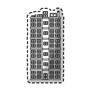 Isolated building tower design Ilustración de archivo