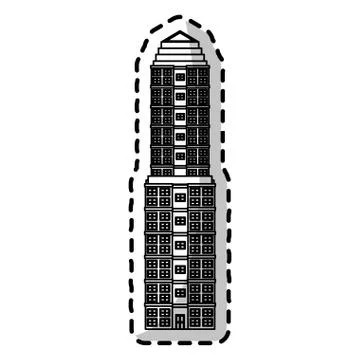 Isolated building tower design Ilustración de archivo