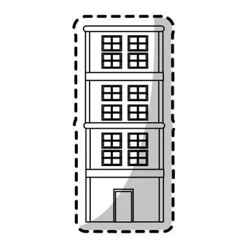 Isolated building tower design Ilustración de archivo
