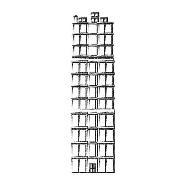 Isolated building tower design Ilustración de archivo