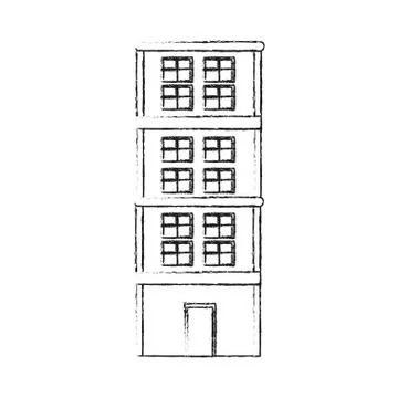Isolated building tower design Ilustración de archivo