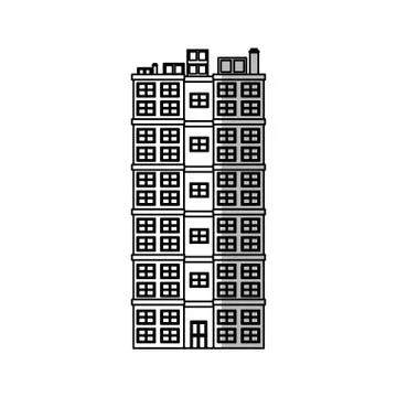 Isolated building tower design Ilustración de archivo