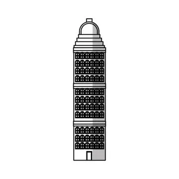 Isolated building tower design Ilustración de archivo