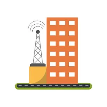 Isolated building with windows design Ilustración de archivo