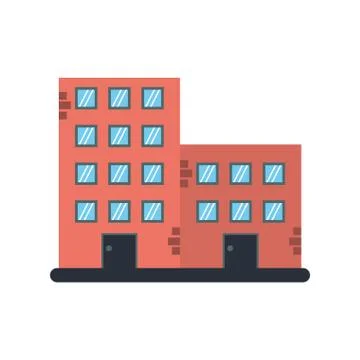 Isolated building with windows design Ilustración de archivo
