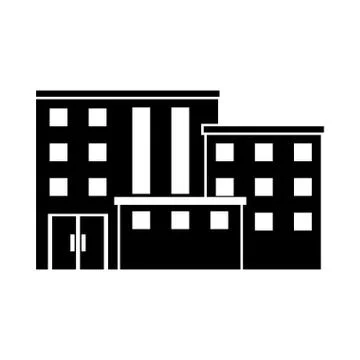 Isolated building with windows design Ilustración de archivo