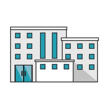 Isolated building with windows design Ilustración de archivo
