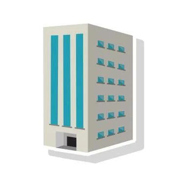 Isolated building with windows design Ilustración de archivo