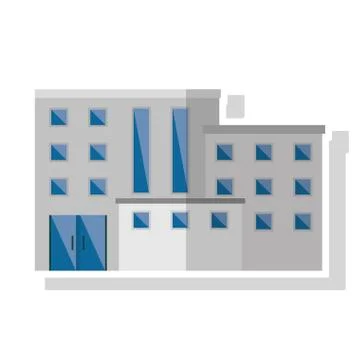 Isolated building with windows design Ilustración de archivo