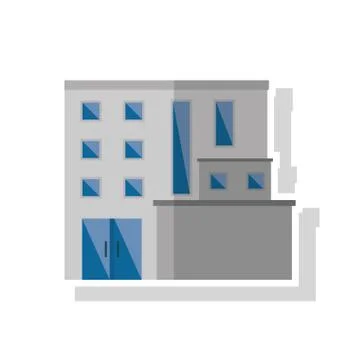 Isolated building with windows design Ilustración de archivo