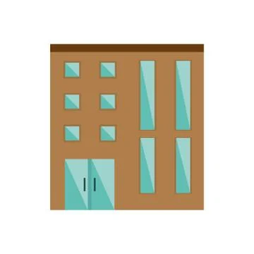 Isolated building with windows design Ilustración de archivo