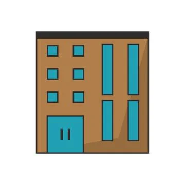 Isolated building with windows design Ilustración de archivo