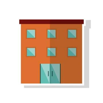 Isolated building with windows design Ilustración de archivo
