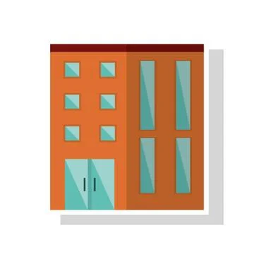Isolated building with windows design Ilustración de archivo