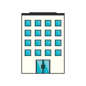 Isolated building with windows design Ilustración de archivo