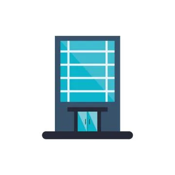 Isolated building with windows design Ilustración de archivo