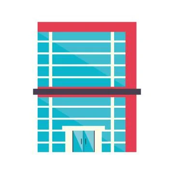 Isolated building with windows design Ilustración de archivo