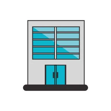 Isolated building with windows design Ilustración de archivo