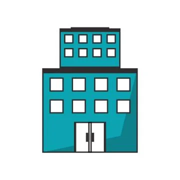 Isolated building with windows design Ilustración de archivo