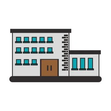 Isolated building with windows design Ilustración de archivo