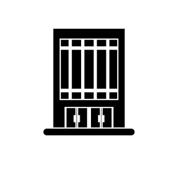 Isolated building with windows design Ilustración de archivo