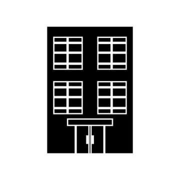 Isolated building with windows design Ilustración de archivo
