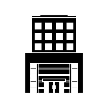 Isolated building with windows design Ilustración de archivo