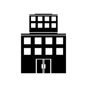 Isolated building with windows design Ilustración de archivo