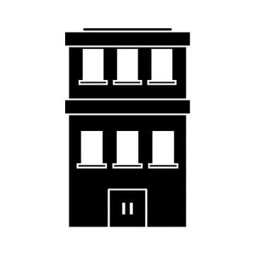 Isolated building with windows design Ilustración de archivo