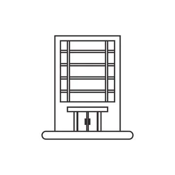 Isolated building with windows design Ilustración de archivo