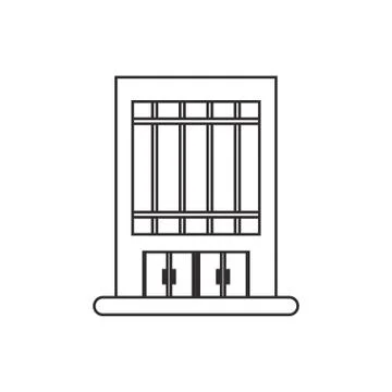Isolated building with windows design Ilustración de archivo