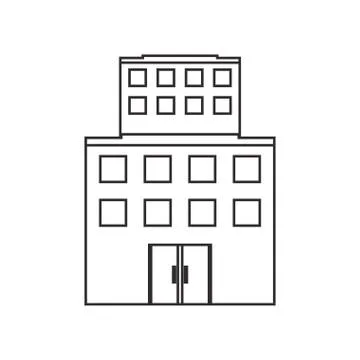 Isolated building with windows design Ilustración de archivo