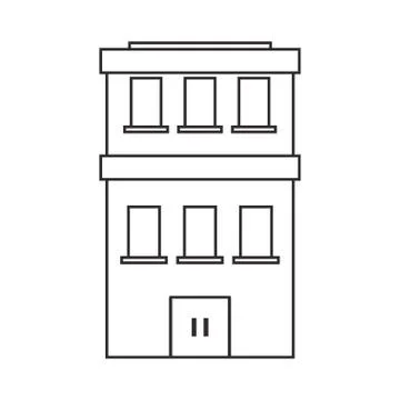 Isolated building with windows design Ilustración de archivo