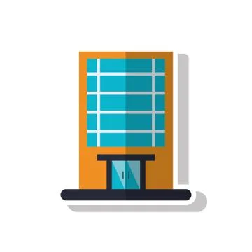 Isolated building with windows design Ilustración de archivo