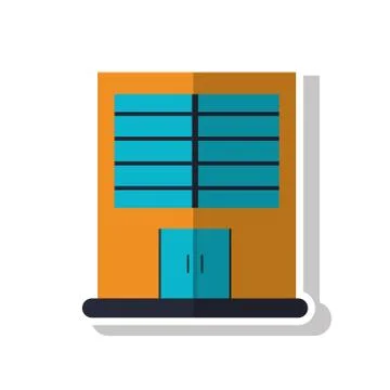 Isolated building with windows design Ilustración de archivo