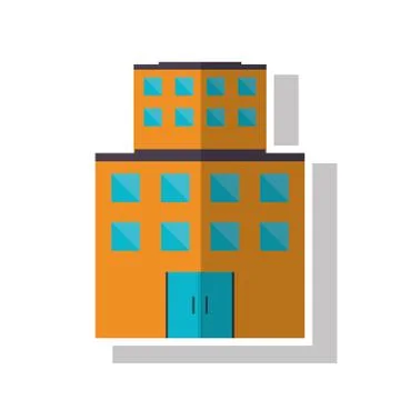 Isolated building with windows design Ilustración de archivo
