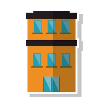 Isolated building with windows design Ilustración de archivo