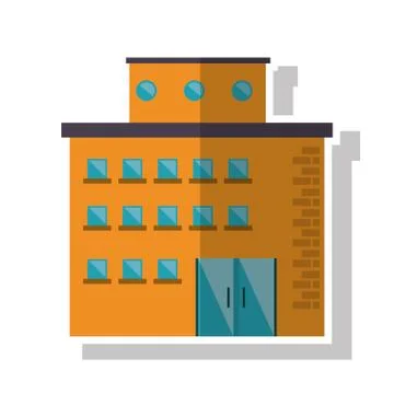 Isolated building with windows design Ilustración de archivo