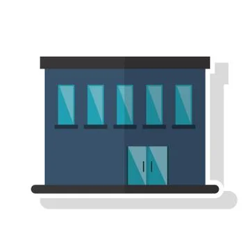 Isolated building with windows design Ilustración de archivo
