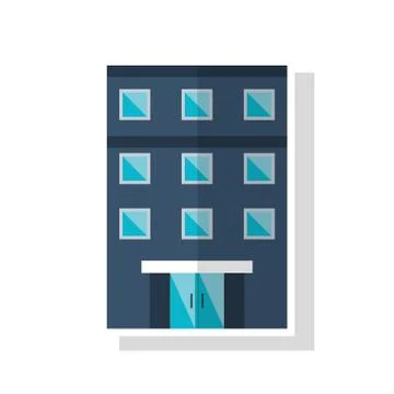 Isolated building with windows design Ilustración de archivo