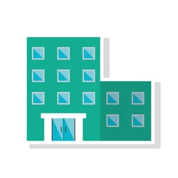 Isolated building with windows design Ilustración de archivo