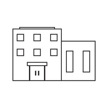 Isolated building with windows design Ilustración de archivo