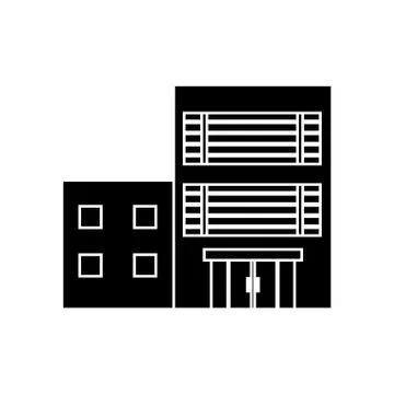 Isolated building with windows design Ilustración de archivo
