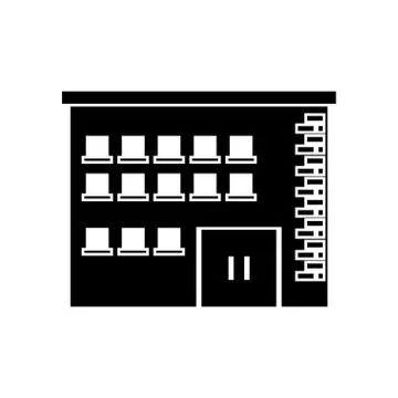 Isolated building with windows design Ilustración de archivo