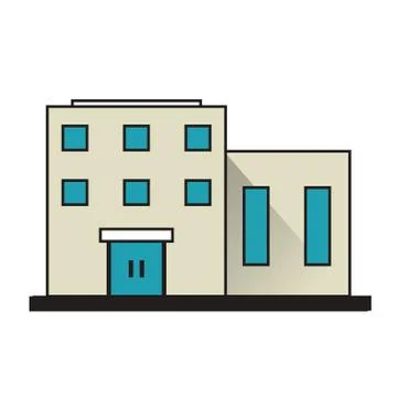 Isolated building with windows design Ilustración de archivo